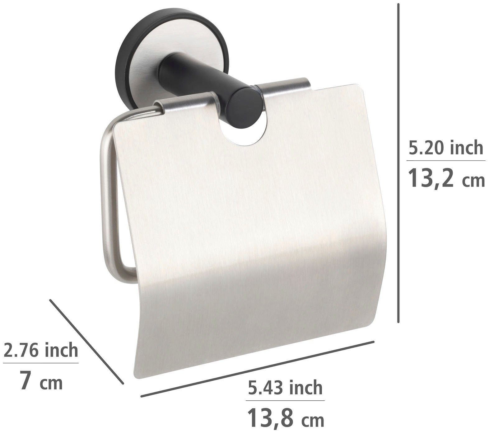 WENKO Toilettenpapierhalter UV-Loc® Bohren Befestigen Udine, ohne