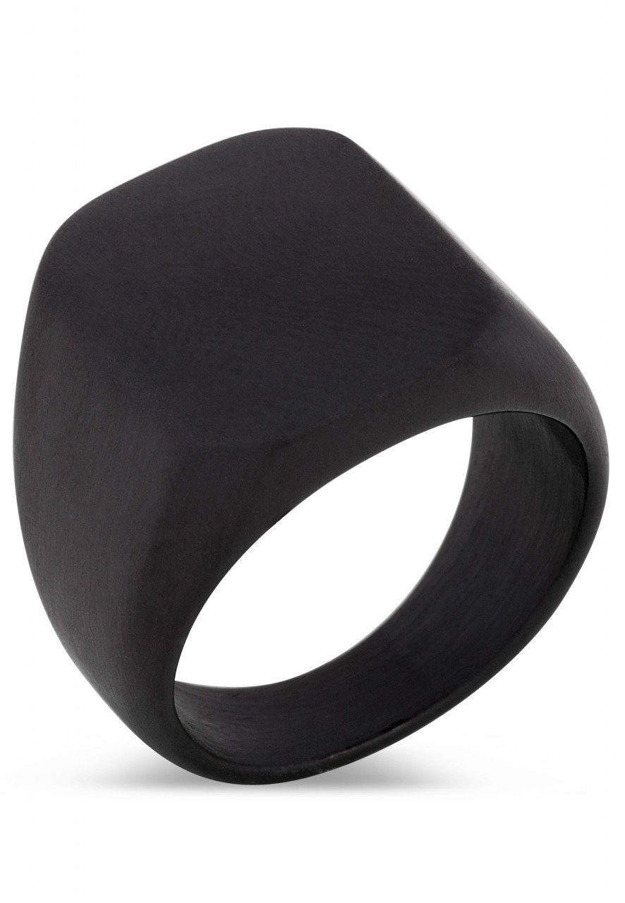 Siegelring Iustitia Ring Mattschwarz EU 65 - UK V - US 11