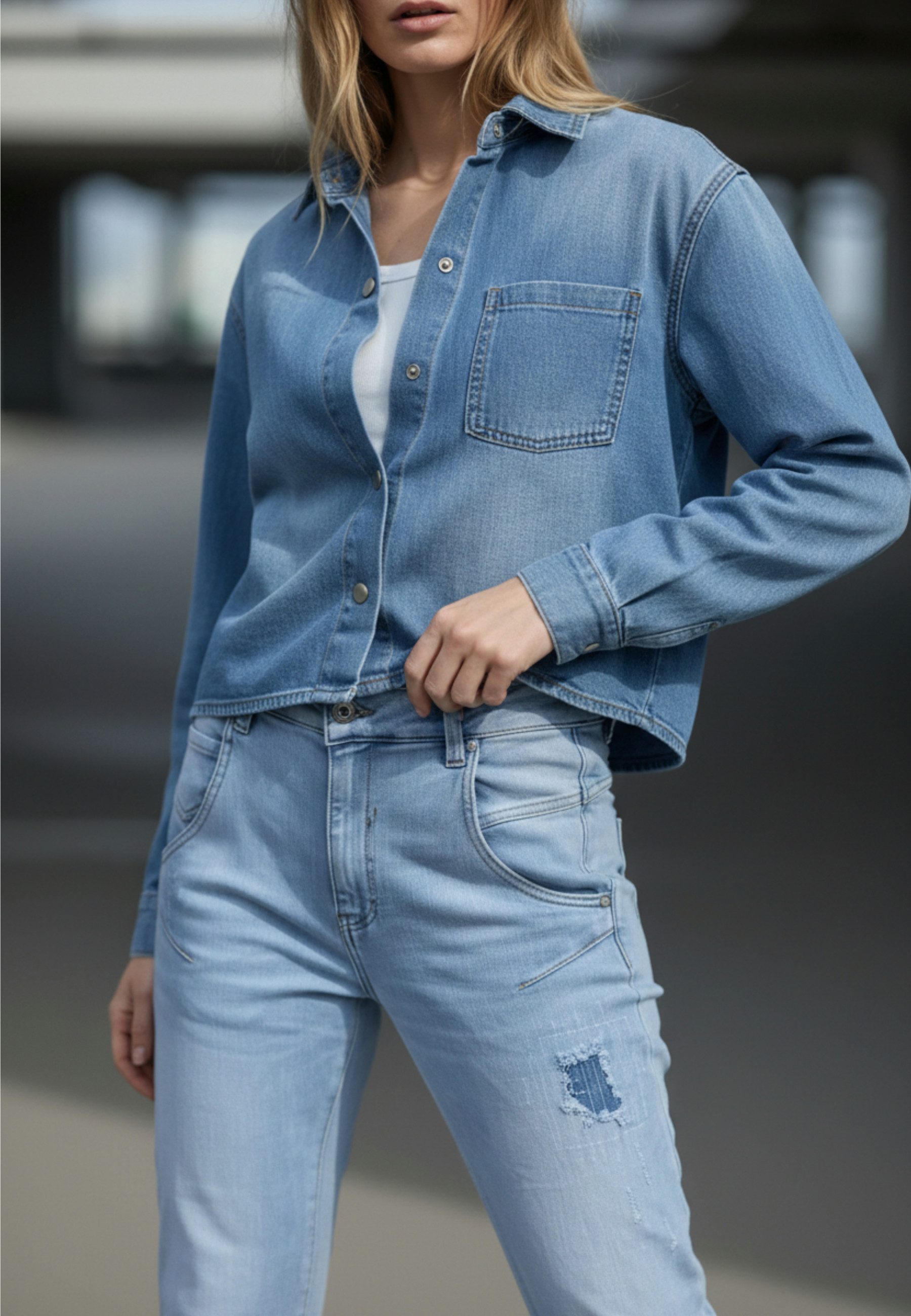 Andijamo-Fashion Stretch-Hose THE COOL ONE Klassischer Five-Pocket-Stil