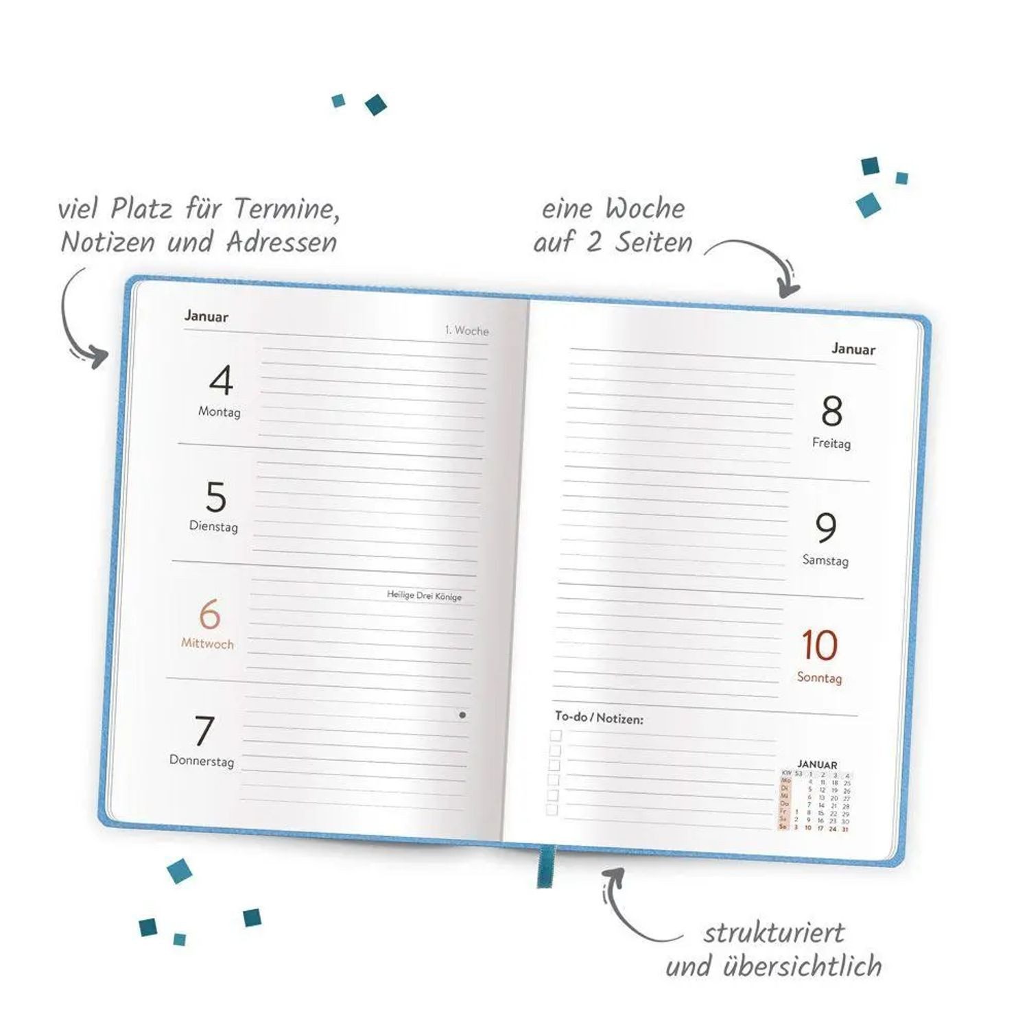 Trötsch Verlag Taschenkalender TRÖTSCH - Taschenkalender A6 Soft Touch Punkte 2027