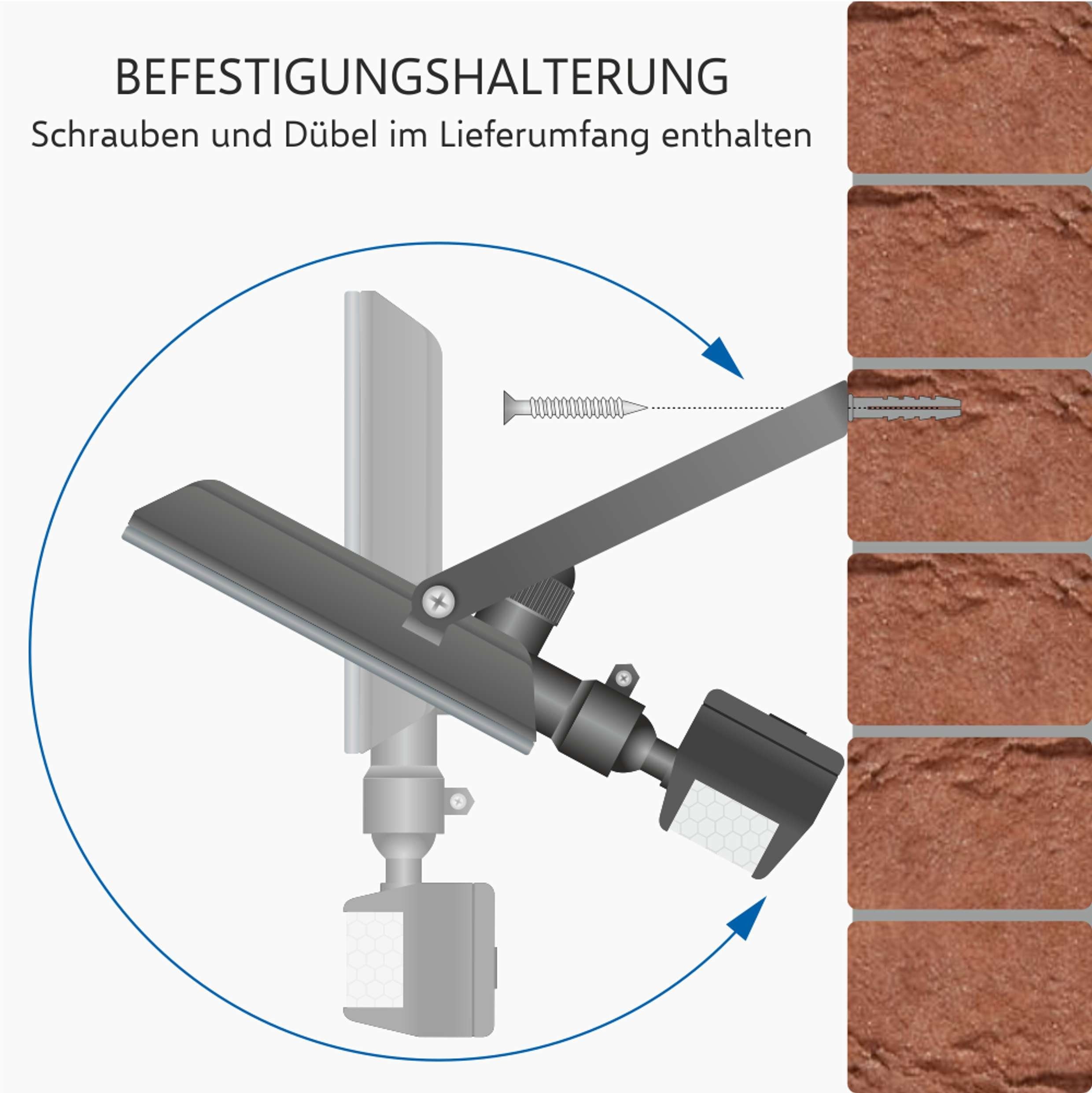 LED integriert, schwarz LED Tageslichtweiß, Wasserdicht, fest LED-Strahler, Wandstrahler Frostbeständig LF60, Bewegungsmelder, Elro