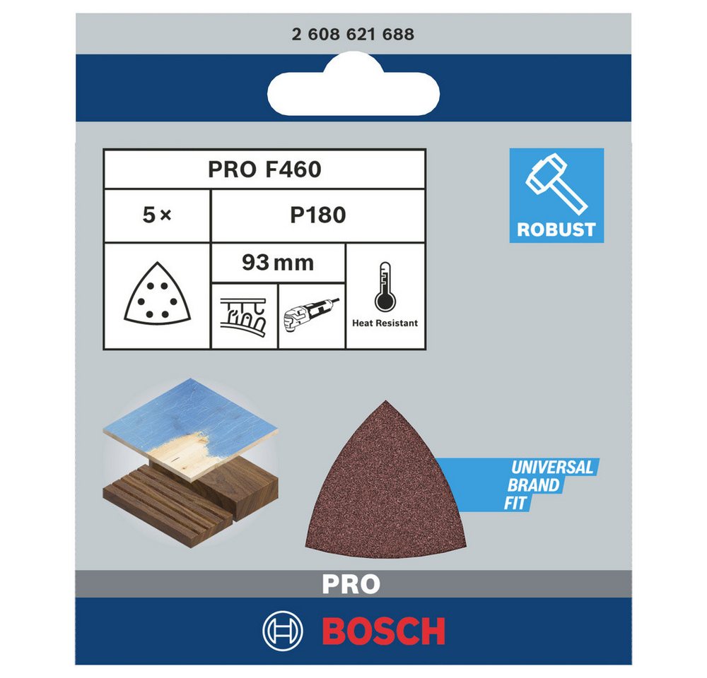 Thumbnail - Bosch Accessories Schleifpapier Bosch Accessories 2608621688 Deltaschleifpapier Körnung (num) 180