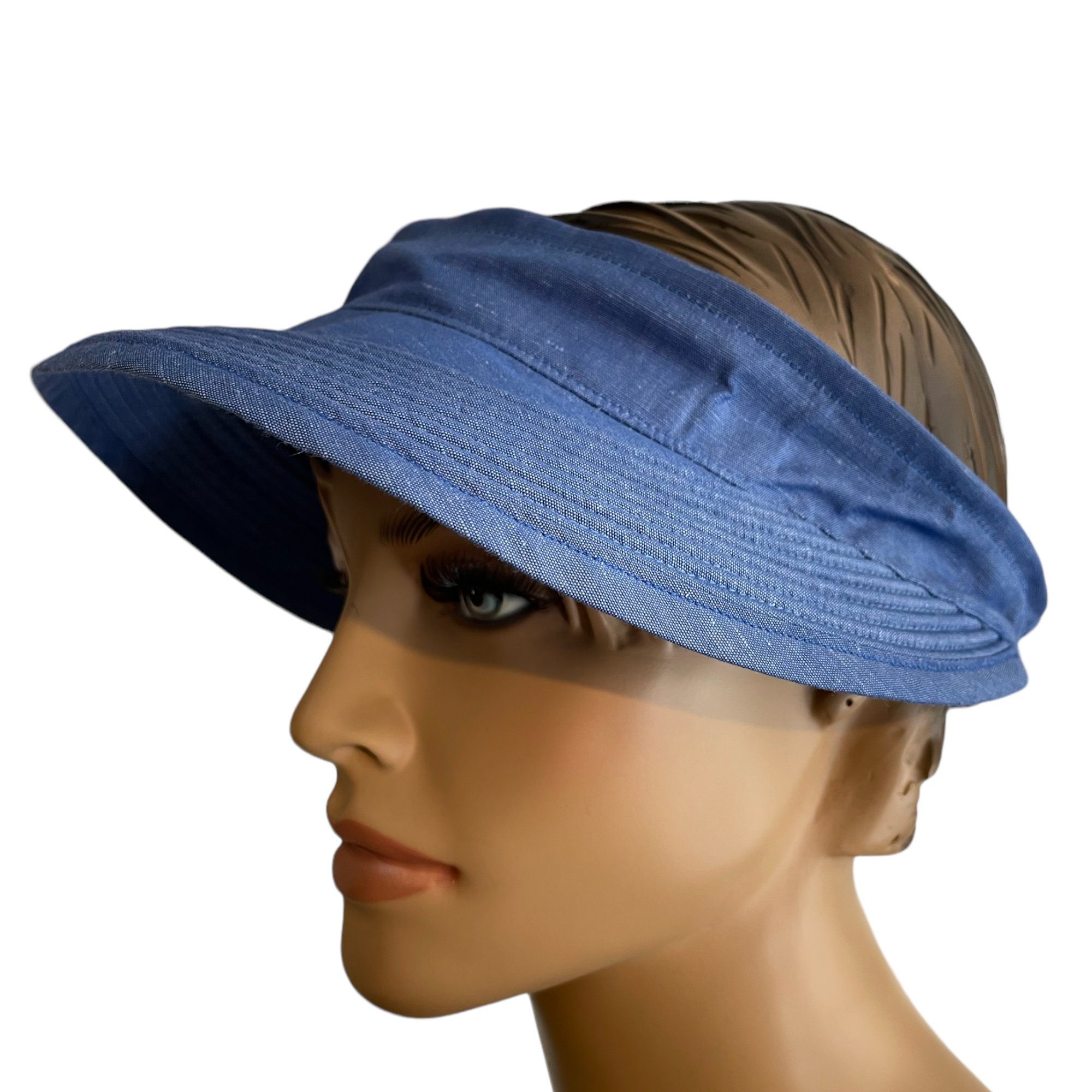 Taschen4life Sonnenhut Visor Cap 2in1 Sonnencap Basecap & Sonnenschutz in Einem, unisex, aus Leinen