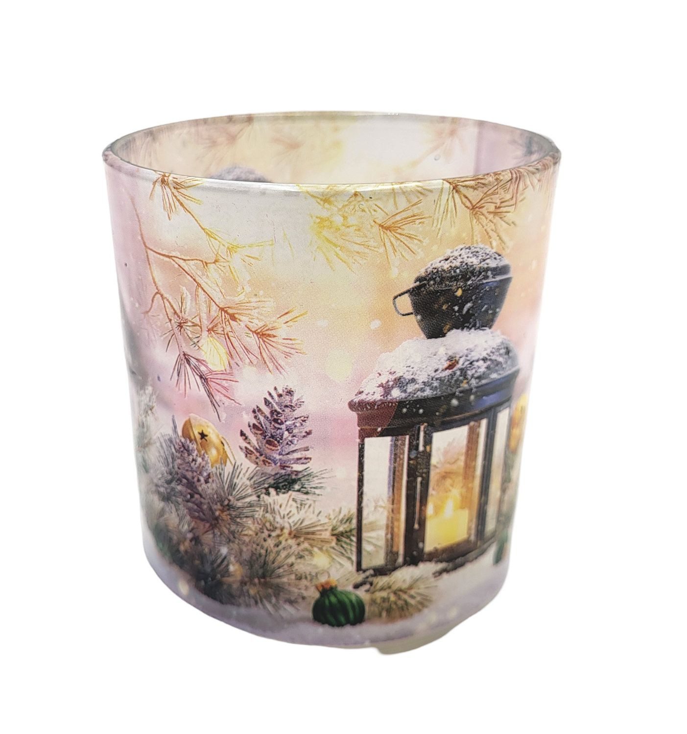 BURI Tafelkerze Duftglas 65x75mm Kerze Weihnachtsduft Laterne Weihnachtsmot günstig online kaufen