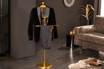 riess-ambiente Garderobenständer VALET 130cm gold, (Einzelartikel, 1 St), Schlafzimmer · Metall · Herrendiener · mit Ablage · Kleiderstange