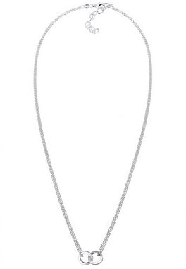 Elli Kette mit Anhänger Kreis Layer Liebe 925 Sterling Silber, Kreis