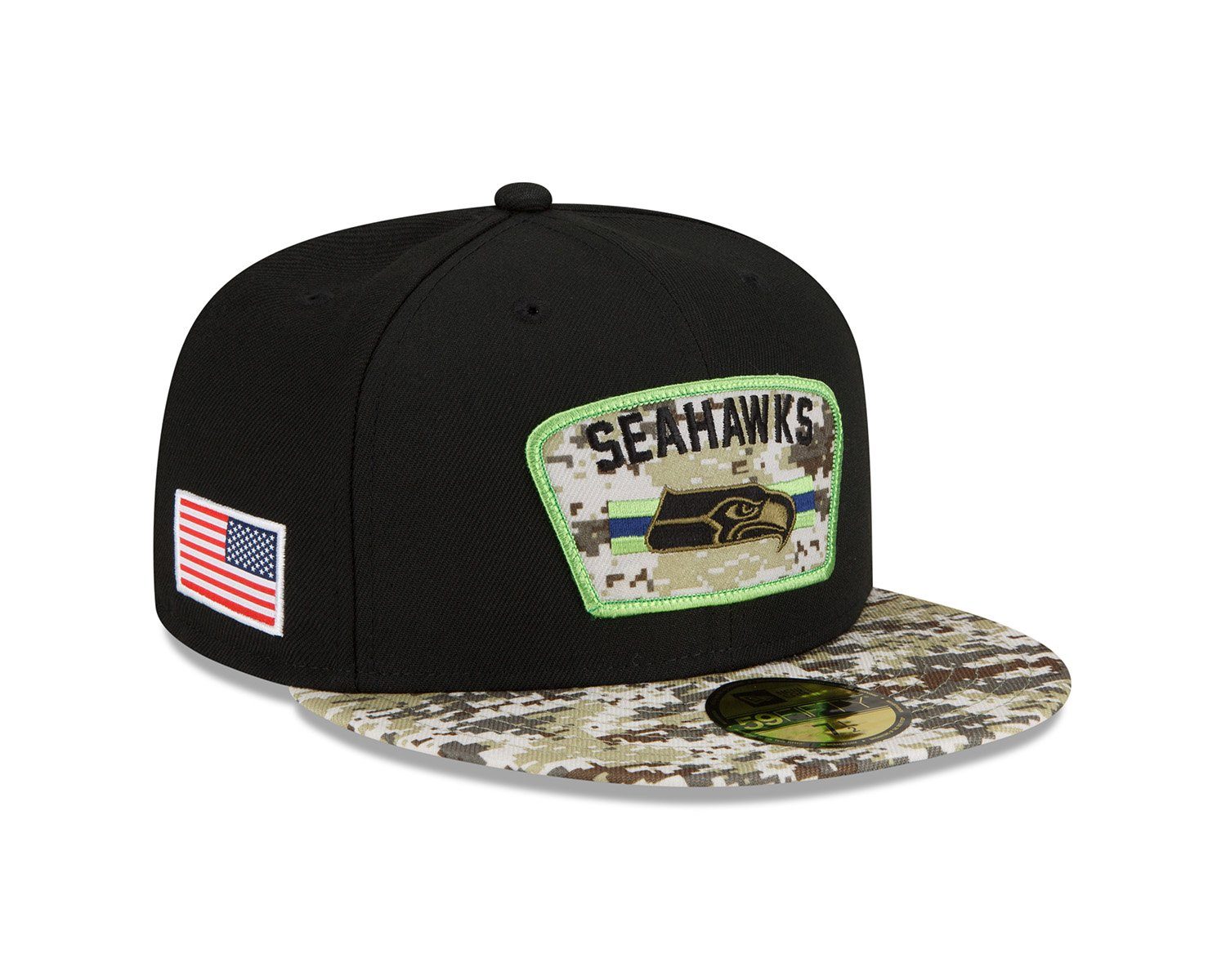 Seattle Era 5950 Salute Cap Baseball schwarz To Seahawks New Service