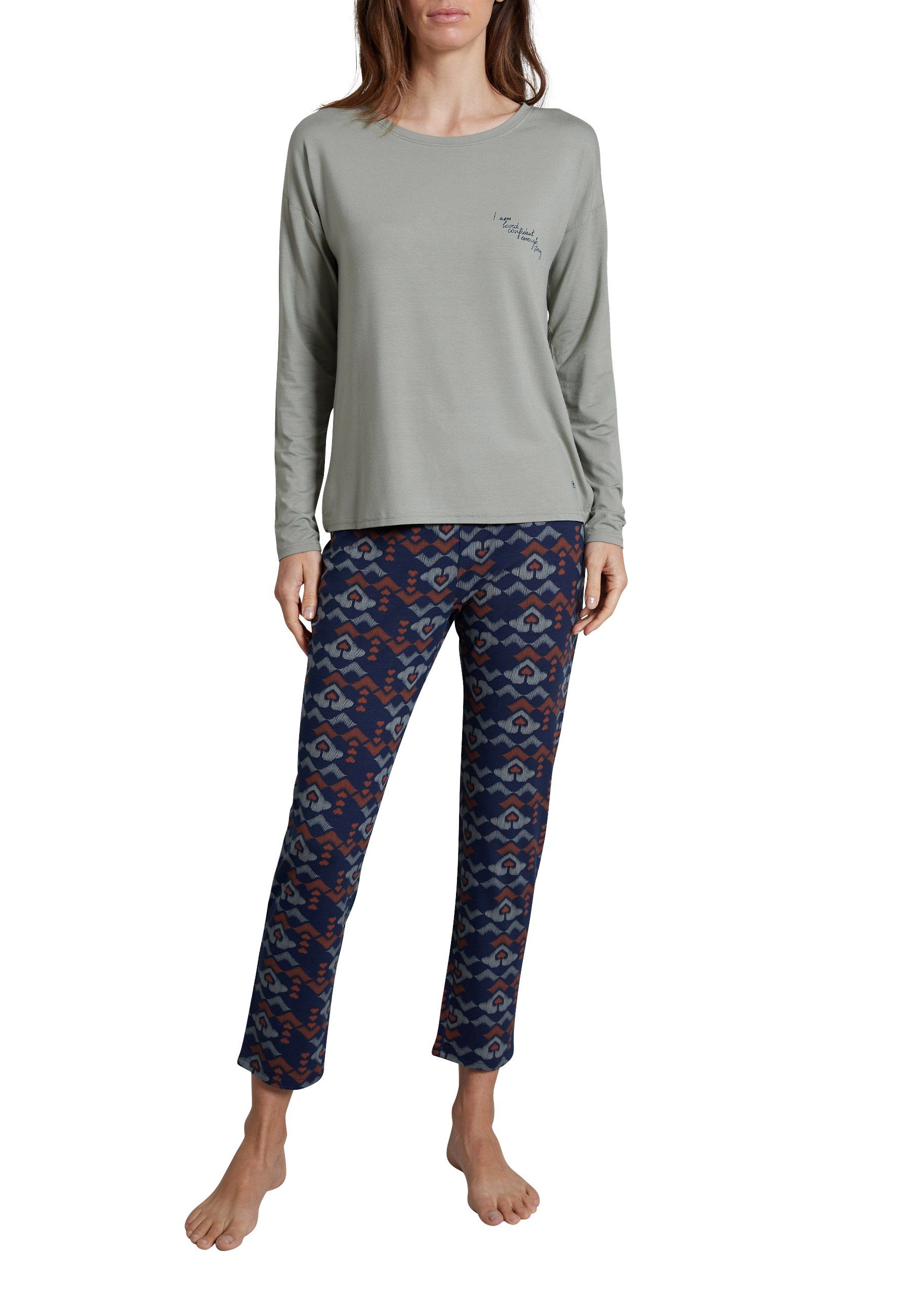 TAILOR tlg) Pyjama TOM blau (1 TAILOR Damen TOM bedruckt Pyjama