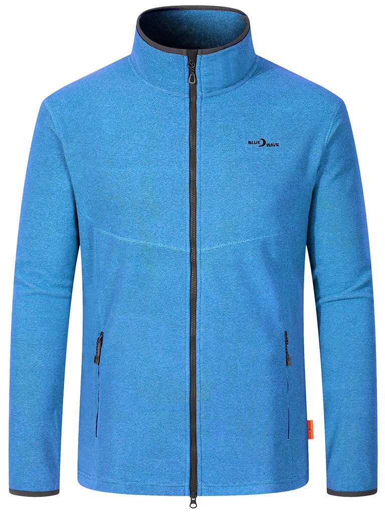 Blue Wave Fleecejacke Marco Herren Jacke Marco in Streifenoptik mit Stehkragen und Reißverschluss