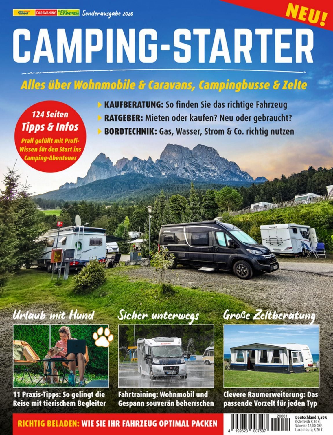 pro mobil Camping-Starter 01/2026 Fahrtraining, Raumerweiterung, Hund / diverse