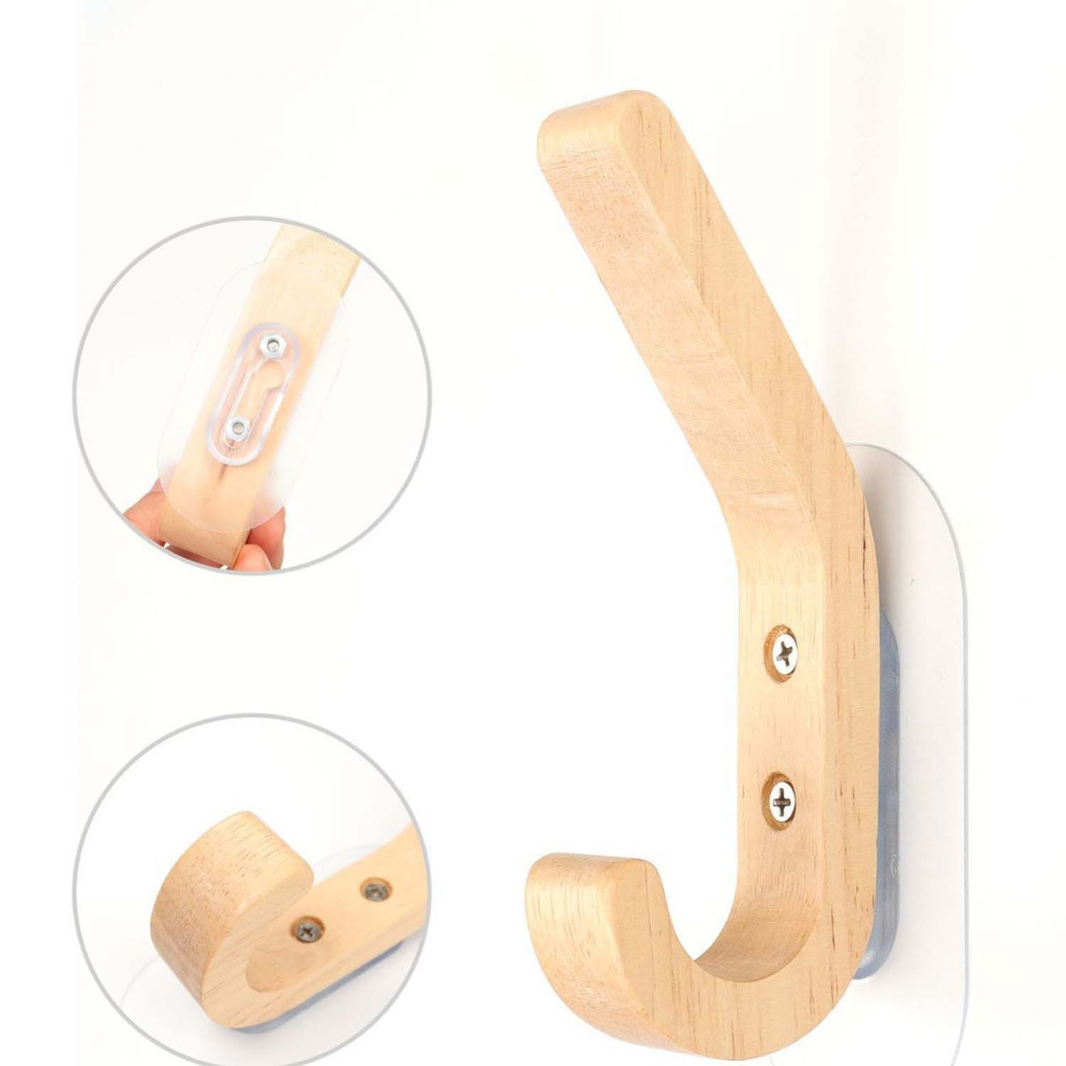 trends for living Garderobenhaken 5 Stück Holz Kleiderhaken an Wand befesti günstig online kaufen