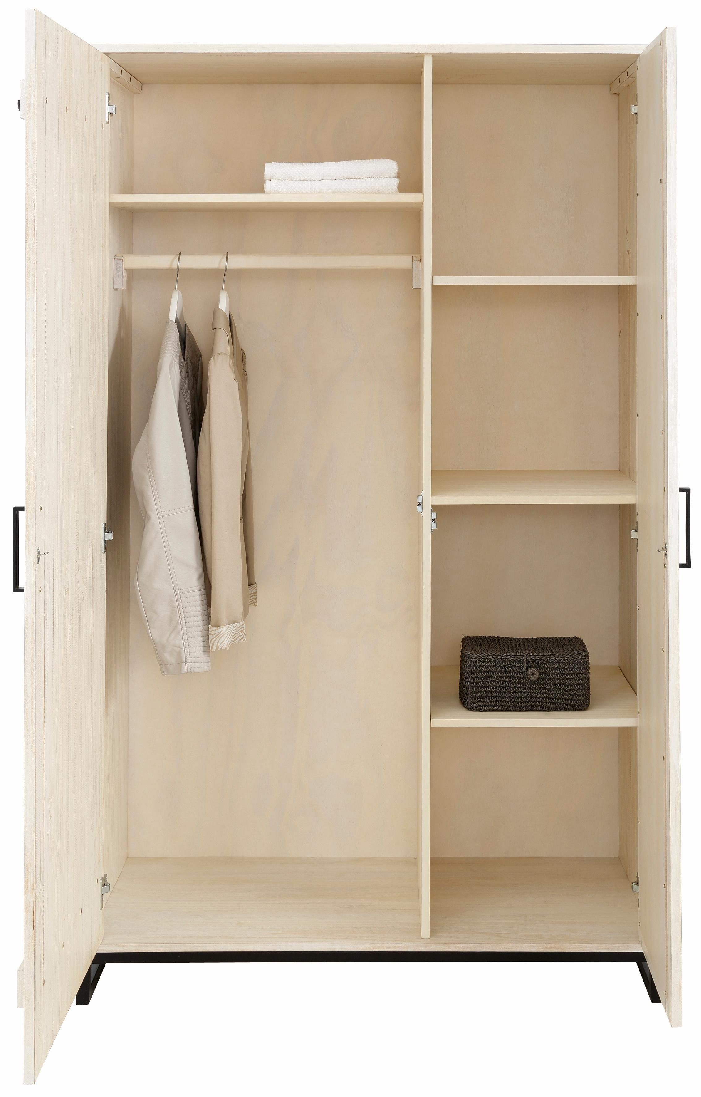 OTTO home Garderobenschrank Santos mit besonderen Türfronten und Spiegel, viel Stauraum, Höhe 180 cm