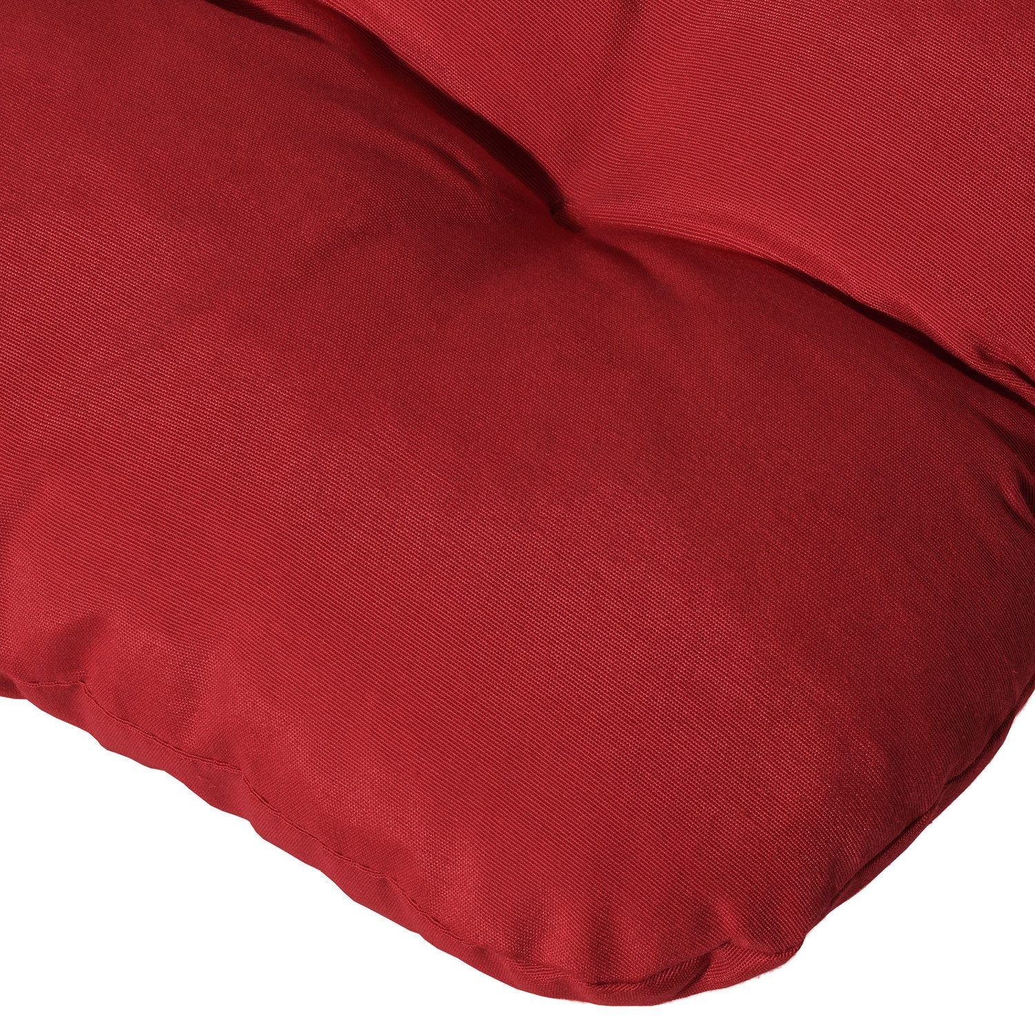 Beautissu Sitzauflage Sitzkissen für Hollywoodschaukel Flair HS, 180x50x8cm, Rot, Garten Auflage mit Zwei Kissen, Polster für Gartenbank Polsterauflage