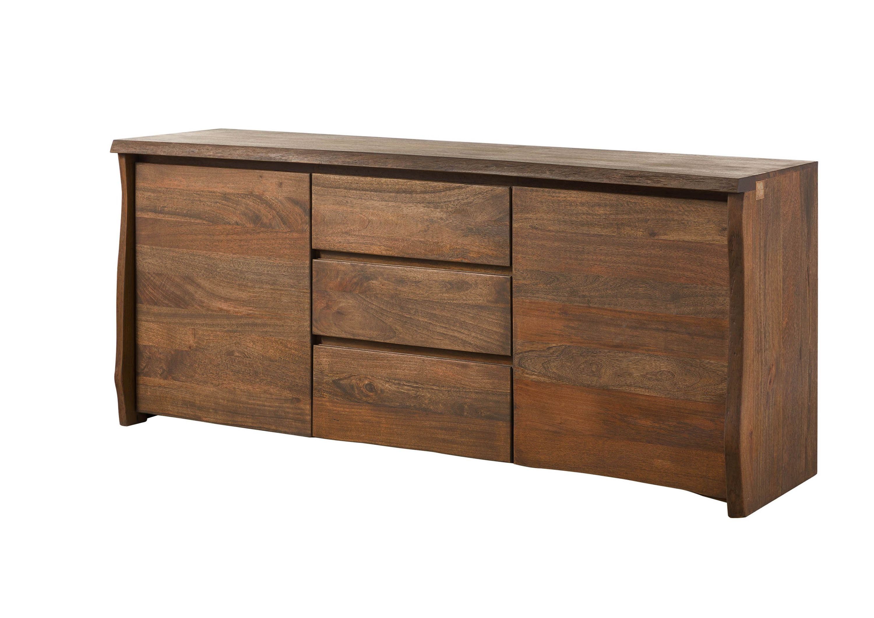 Massivmoebel24 Sideboard (Massivholz), Mango 185x48x80 braun geölt PURE MANGO #215