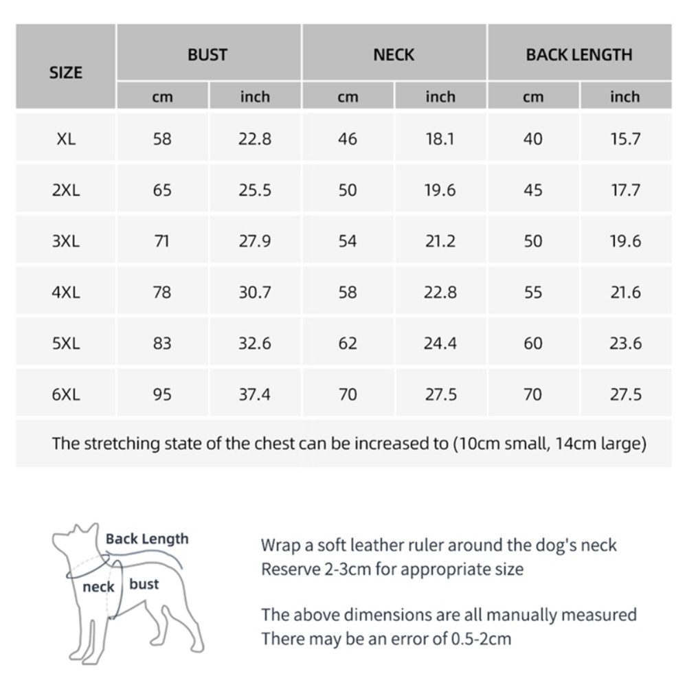 Blusmart Hundejacke XL-6XL Reiß verschluss Hund Wintermantel, Thermojacke und reflektierende Weste mit Gürtel-D-Ring