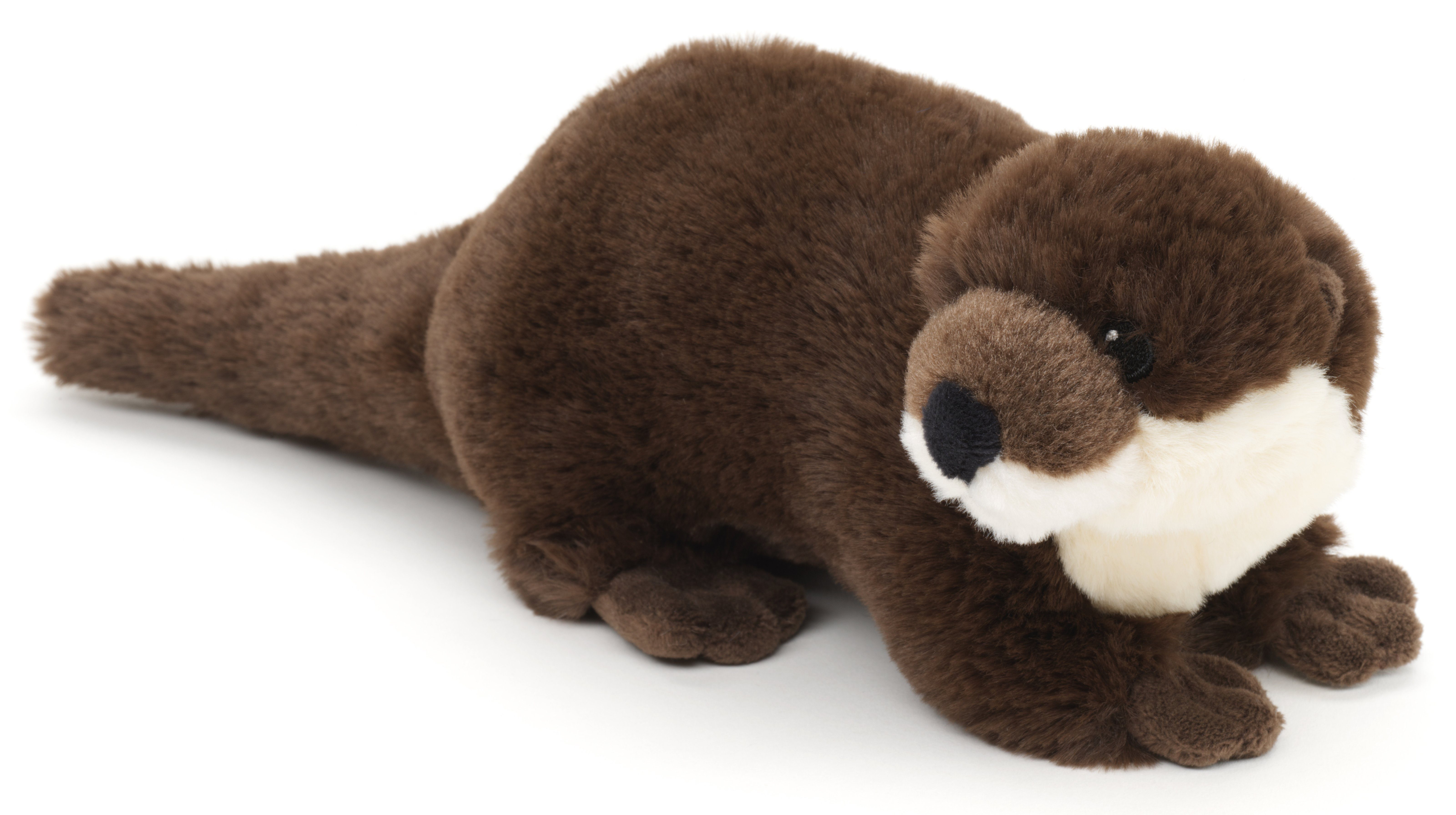 Uni-Toys Kuscheltier Otter - verschiedene Modelle - 26 cm (Länge) - Plüsch, Plüschtier, Uni-Toys Eco-Line - zu 100 % aus recyceltem Material gefertigt