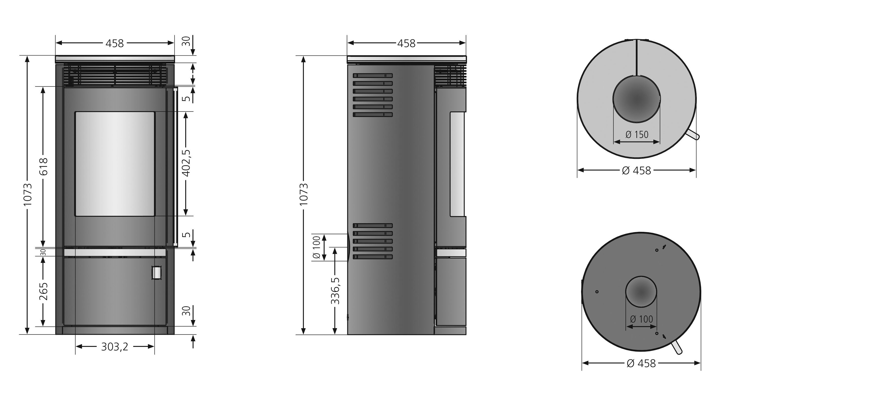 Oranier Kaminofen »Rota Top 2.0«, 5,5 kW, Zeitbrand