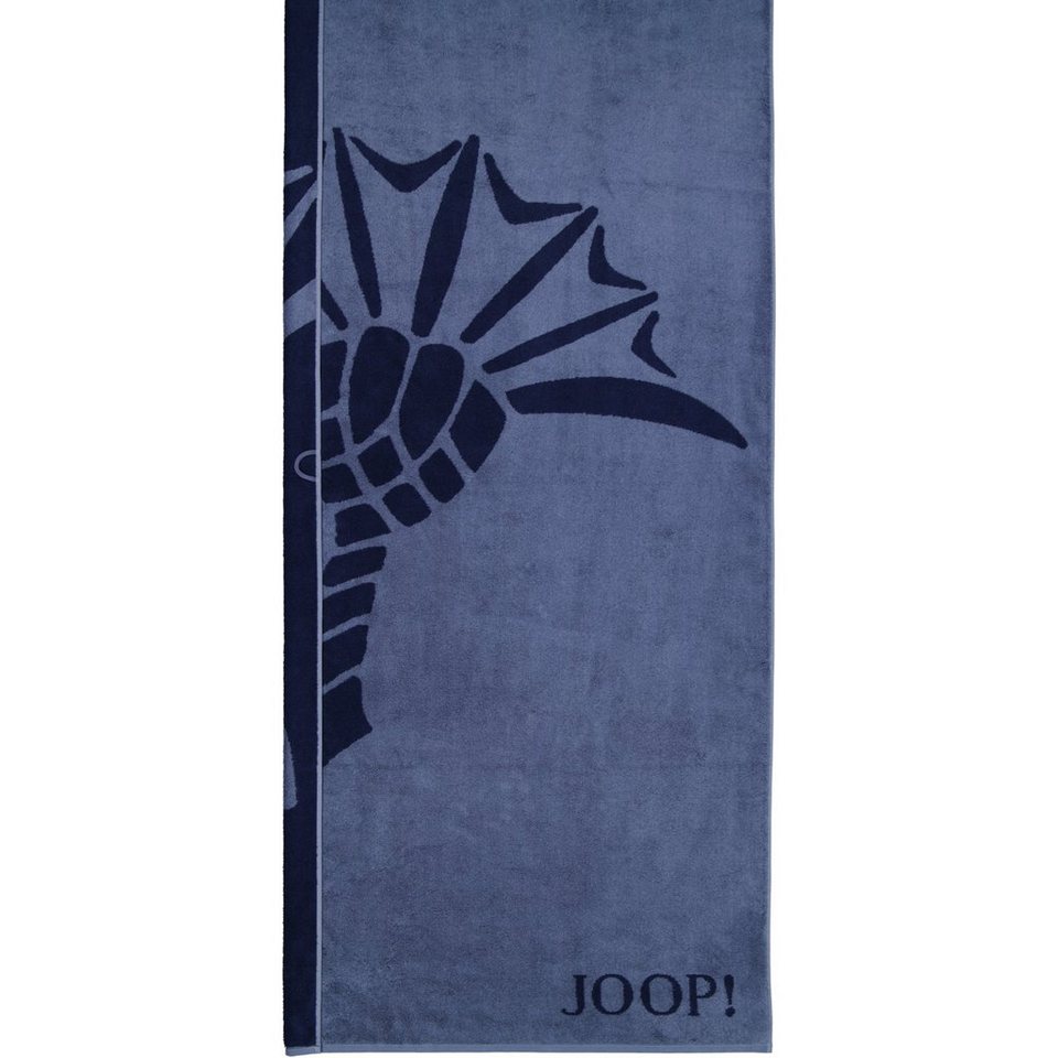 Joop! Saunatuch Active Single Cornflower 1683 11 Navy, Walkfrottier (1-St),  Badetuch, Wellness, Saunalaken, Pflegeleicht und trocknergeeignet