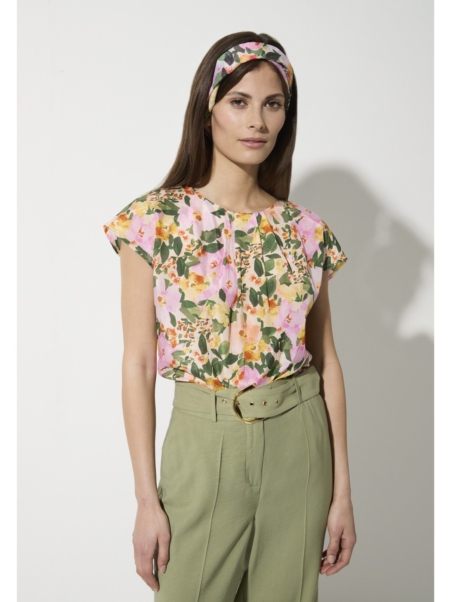 Kurzarmbluse Blumenbluse