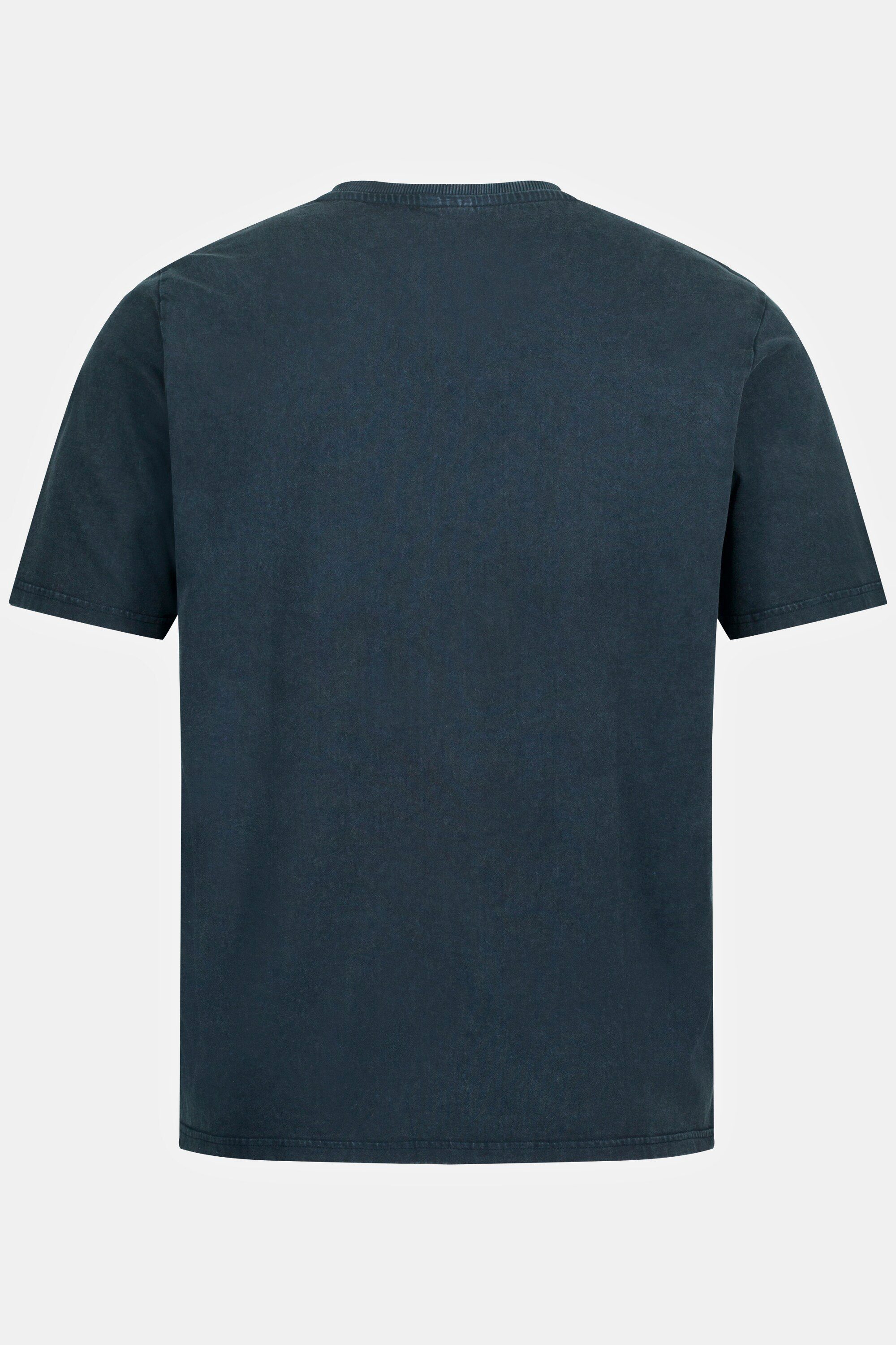 Rundhals Print T-Shirt nachtblau T-Shirt mattes JP1880 Halbarm