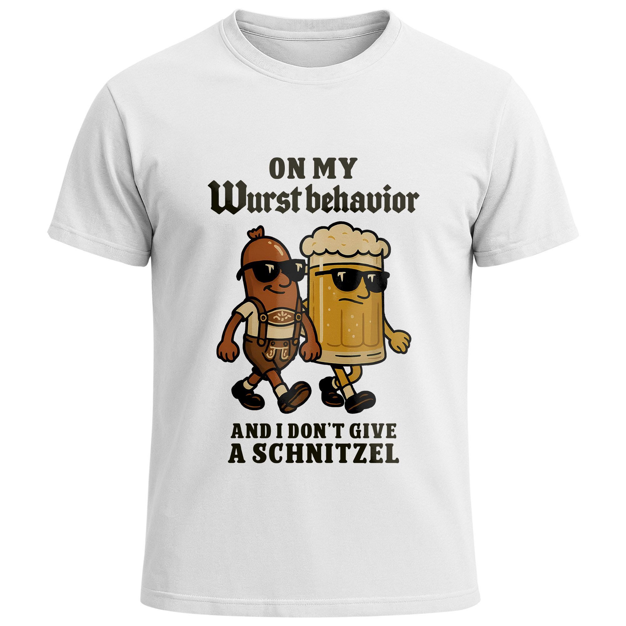 Print-Shirt Herren T-Shirt für das Oktoberfest On My Wurst Behavior Fun-Shirt