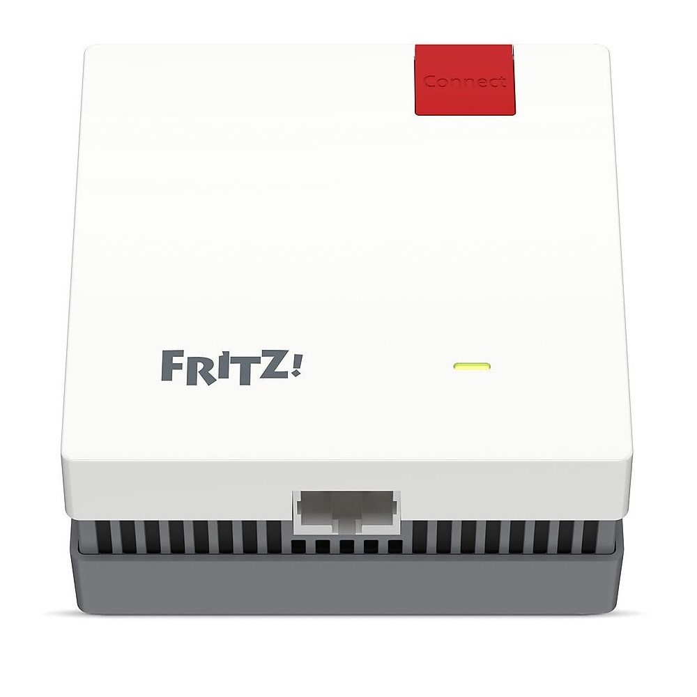 Fritz! FRITZ!Repeater 1200 AX, Wi-Fi 6, WLAN Erweiterung Signal WLAN-Repeater, WLAN Mesh-Technologie, WPA3-Verschlüsselung