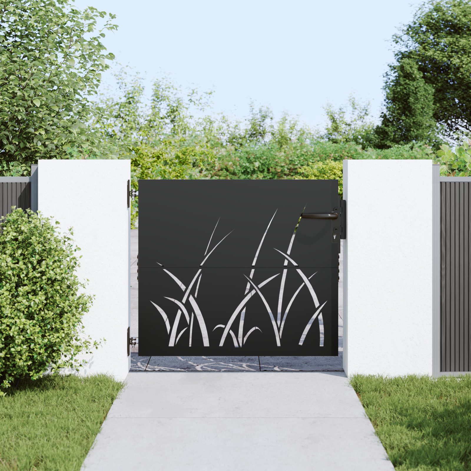 vidaXL Gartentor Gartentor Schwarz 105 x günstig online kaufen