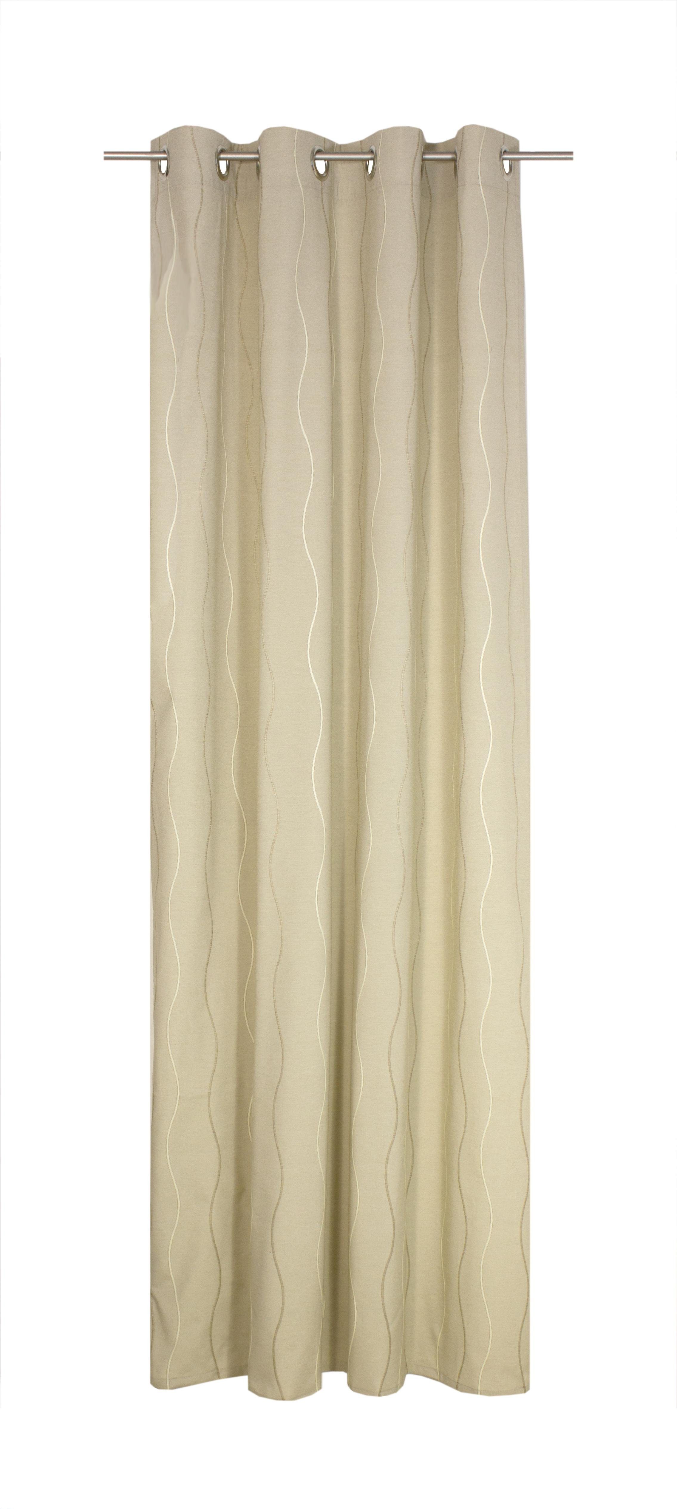 Vorhang Sepino, Wirth, Ösen (1 St), blickdicht, Jacquard beige