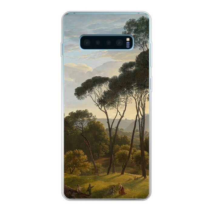 MuchoWow Handyhülle Italienische Landschaft mit Zirbelkiefer - Gemälde von Hendrik Voogd Phone Case Handyhülle Samsung Galaxy S10 Lite Silikon Schutzhülle