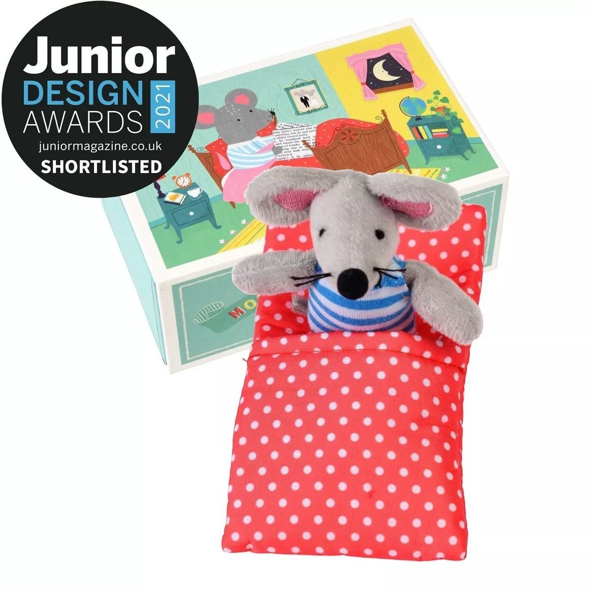 Rex London Kuscheltier Mini Kuscheltier Stofftier mit Schlafsack in Geschenkbox