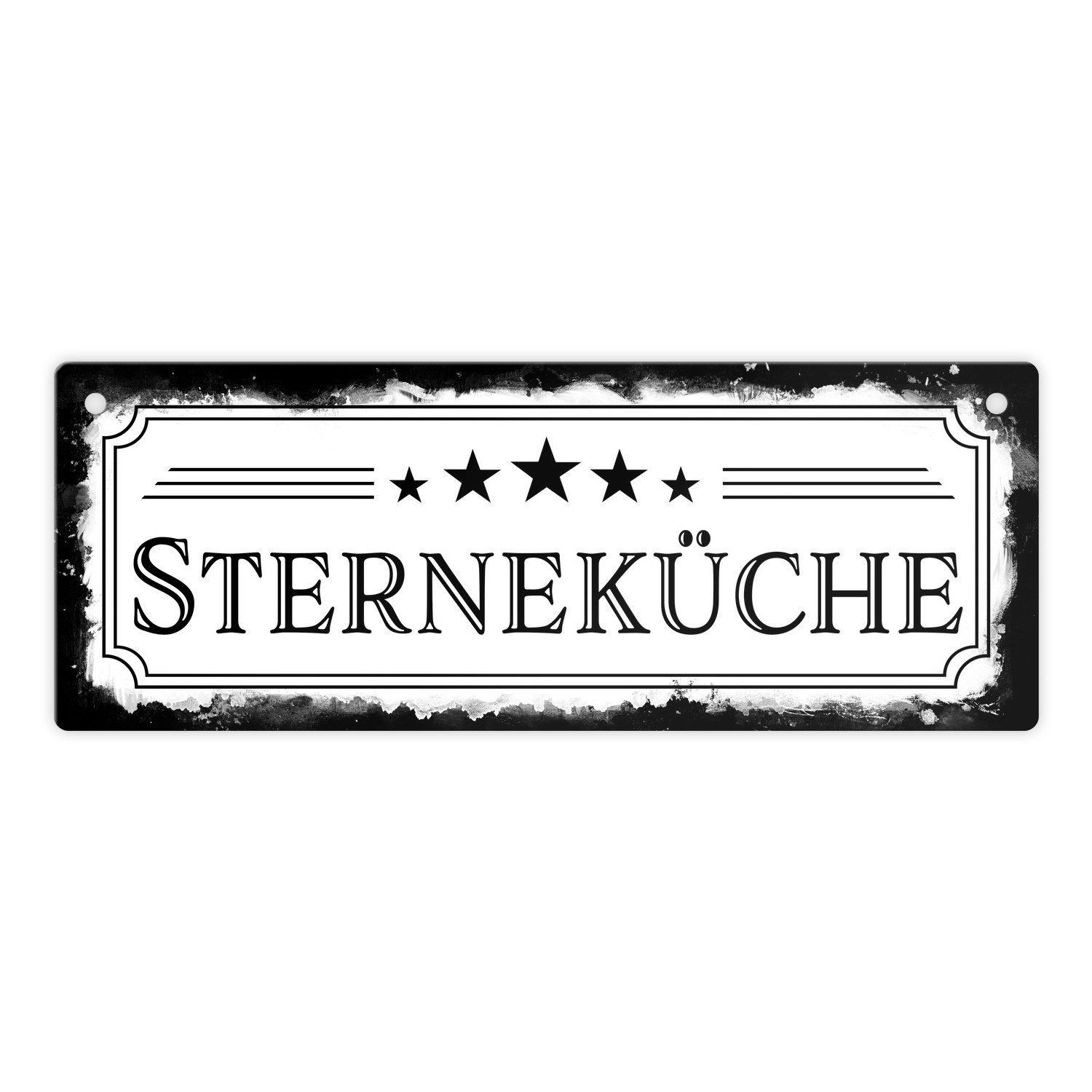 Metallschild Sterneküche Metallschild für die Küche