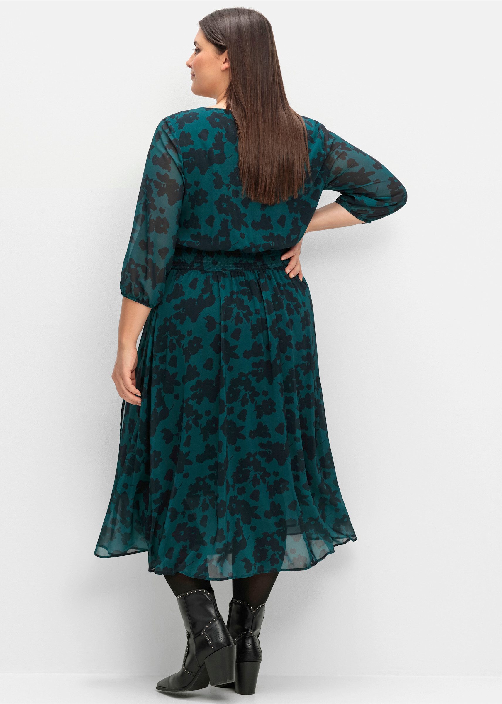 Sheego Etuikleid Chiffonkleid . günstig online kaufen