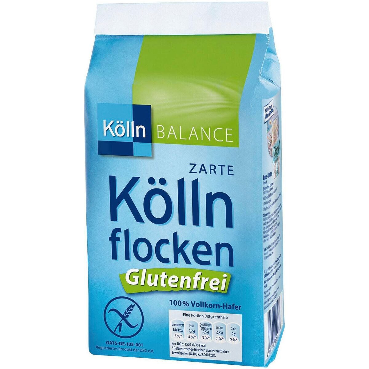 Kölln Cerealien Zarte Köllnflocken, 500 g, Glutenfreie Haferflocken