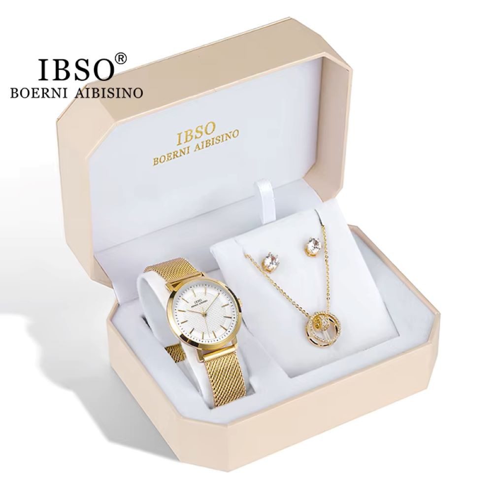 Schmuckset Weihnachten Muttertag IBSO Geschenkset,elegante Damenuhr