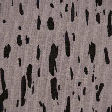 SCHÖNER LEBEN. Stoff Baumwolljersey Jersey Tupfen Striche abstrakt grau schwarz 1,5m Breite, allergikergeeignet