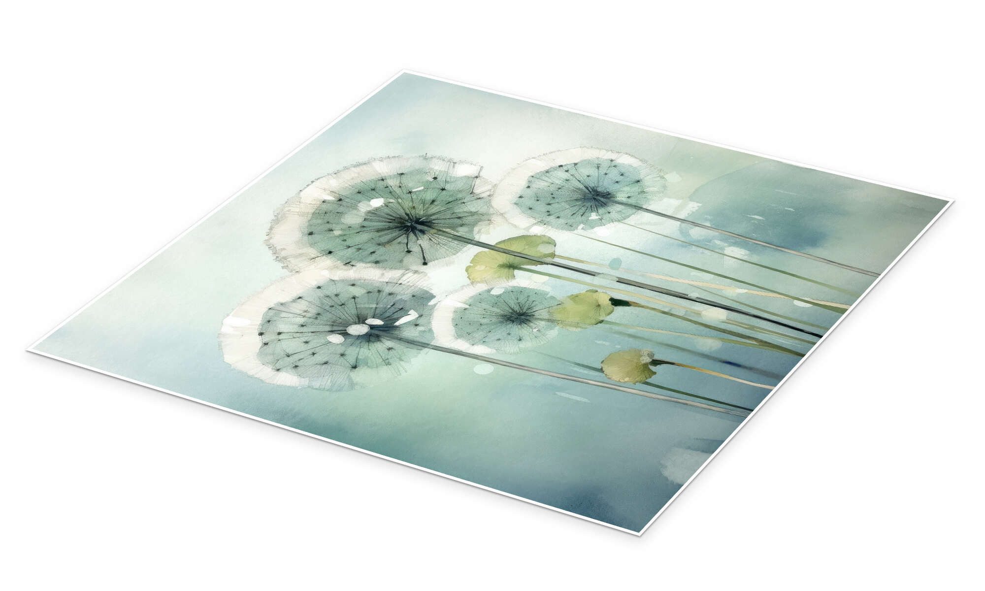 Posterlounge Wandbild Fliegende Samen - Abstrakter Löwenzahn, UtArt, erhältlich als Poster, Leinwandbild, Wandsticker oder Acrylglasbild