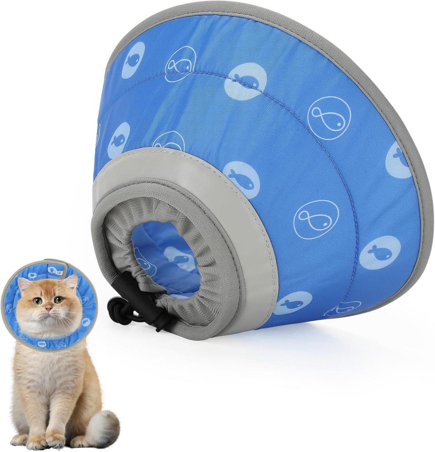 Schutzkragen Katze Halskrause Wasserabweisend Faltbar Weich Schutzkragen Operation