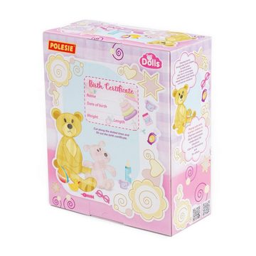 Polesie Babypuppe Polesie Niedliche Baby Puppe, 24 cm mit Fütterungsset, 3 Teile Box