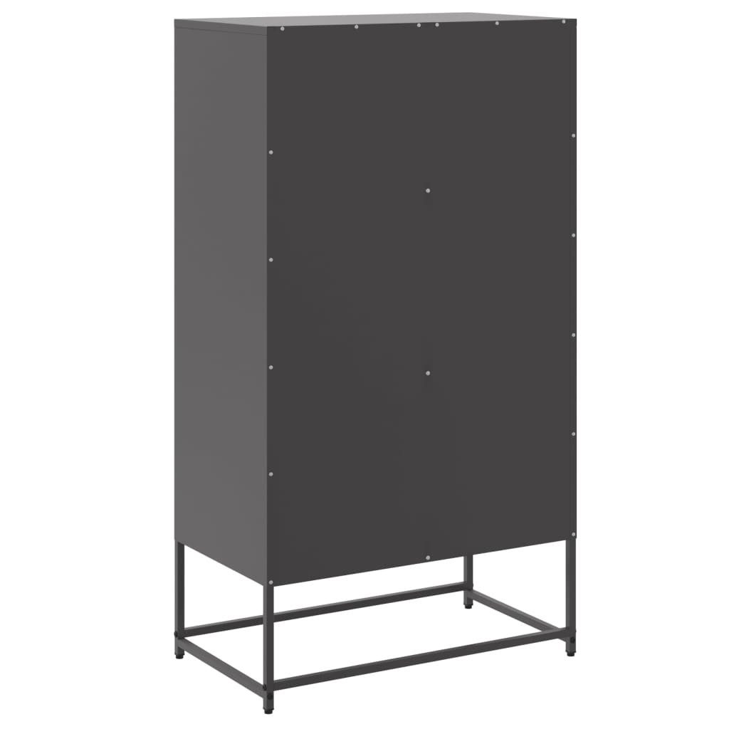vidaXL Highboard Highboard Schwarz 68,5x38,5x123,5 cm Stahl (1 St)