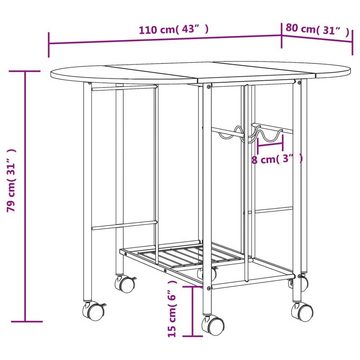 vidaXL Essgruppe Ausklappbarer Esstisch fünfteilig MDF Schwarz, (5-tlg)