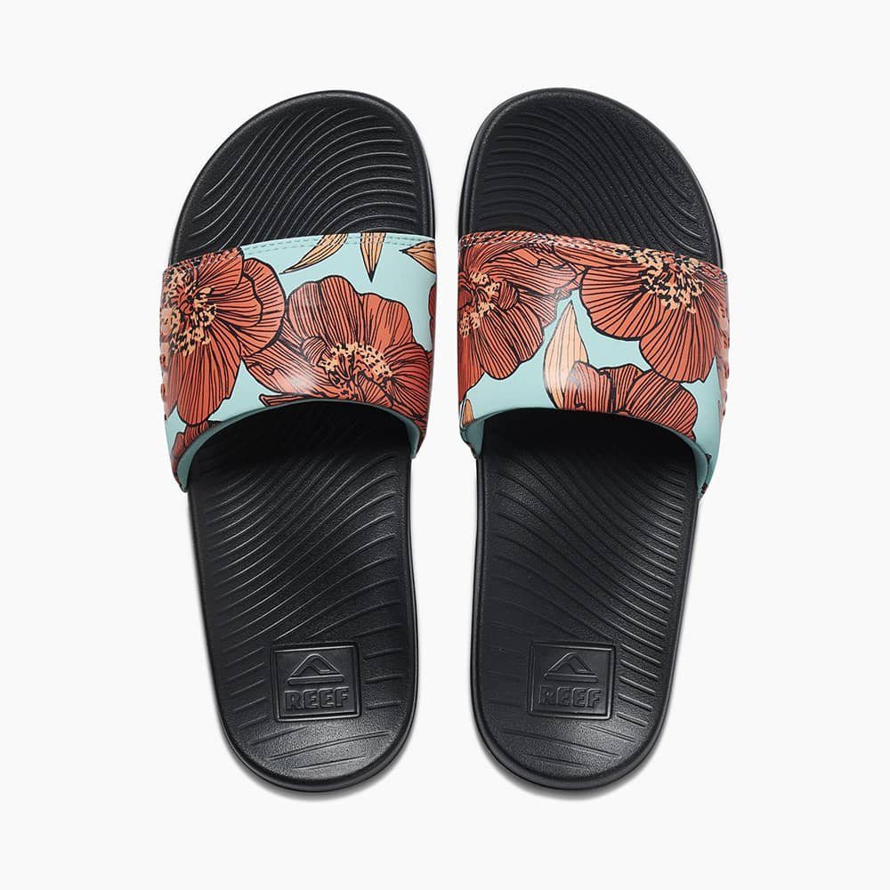 Reef Reef One Slide Aqua Blossom Badesandale