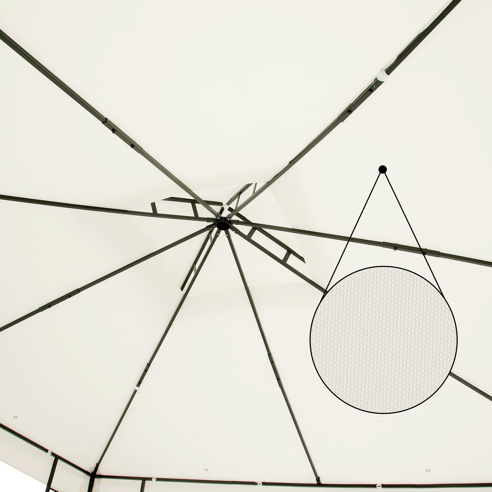 Casaria Pavillon Lorca, 3x3m Farbwahl UV-Schutz 50+ Wasserabweisend Stabil Robust Metall mit