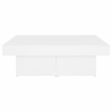 furnicato Couchtisch Weiß 90x90x28 cm Spanplatte