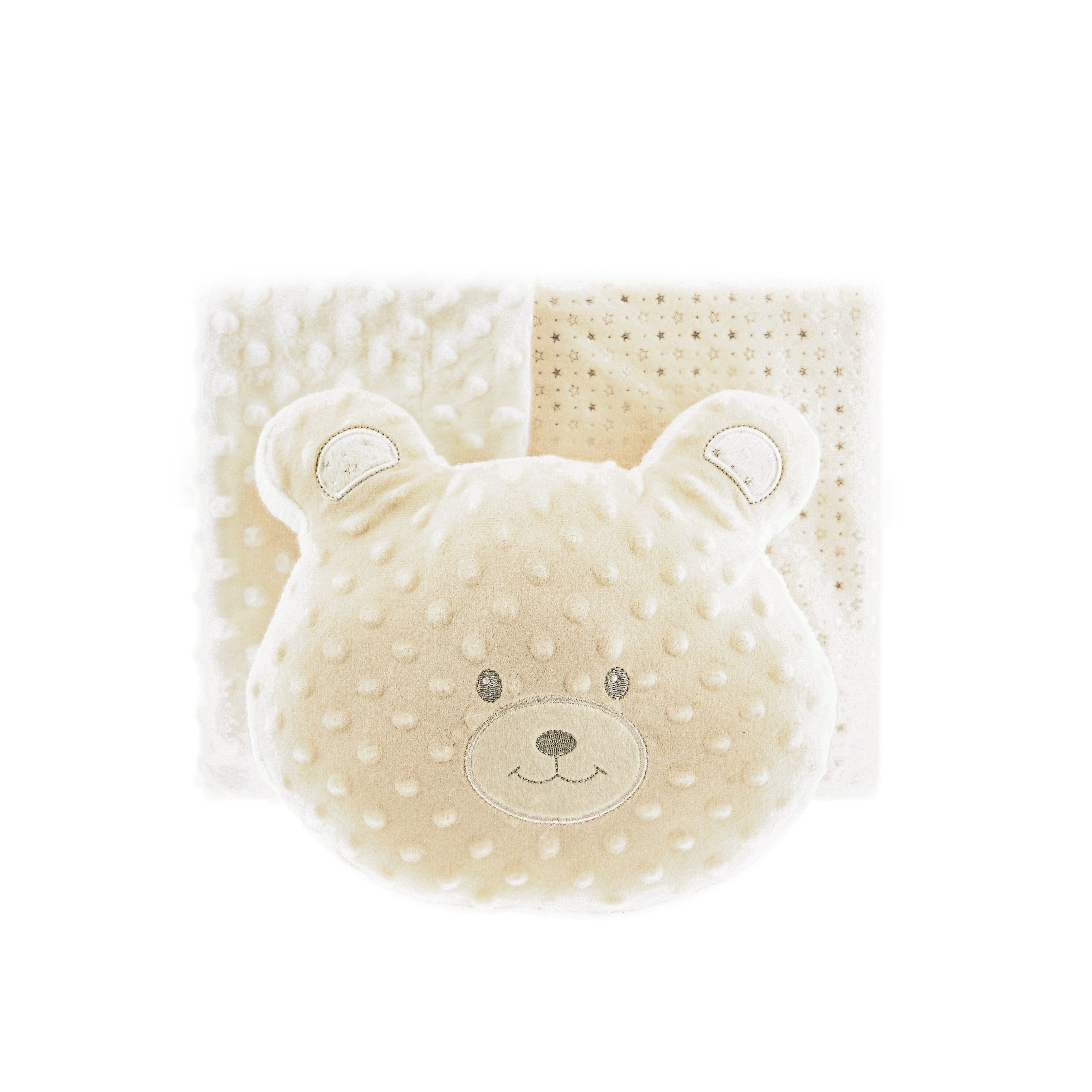Babydecke Babydecken-Set mit Kissen Zweilagige Babydecke aus Polyester 100x80cm, Almina