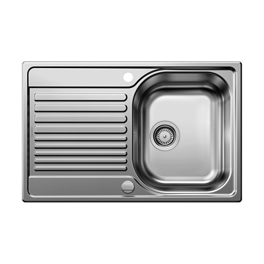 Blanco Edelstahlspüle TIPO 45S COMP Excenterbetätigung Edelstahl Naturfinish, 78/50 cm
