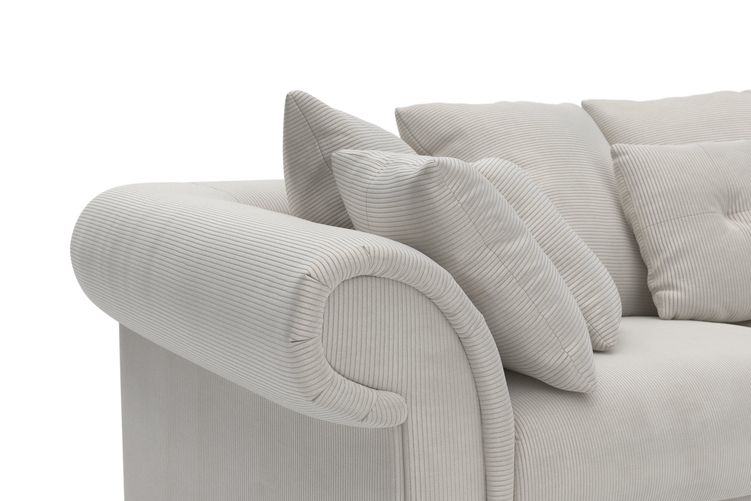 Design, Megasofa, Home affaire Teile, 2 viele mit und Queenie Big-Sofa Kissen kuschelige zeitlosem weichem Sitzkomfort