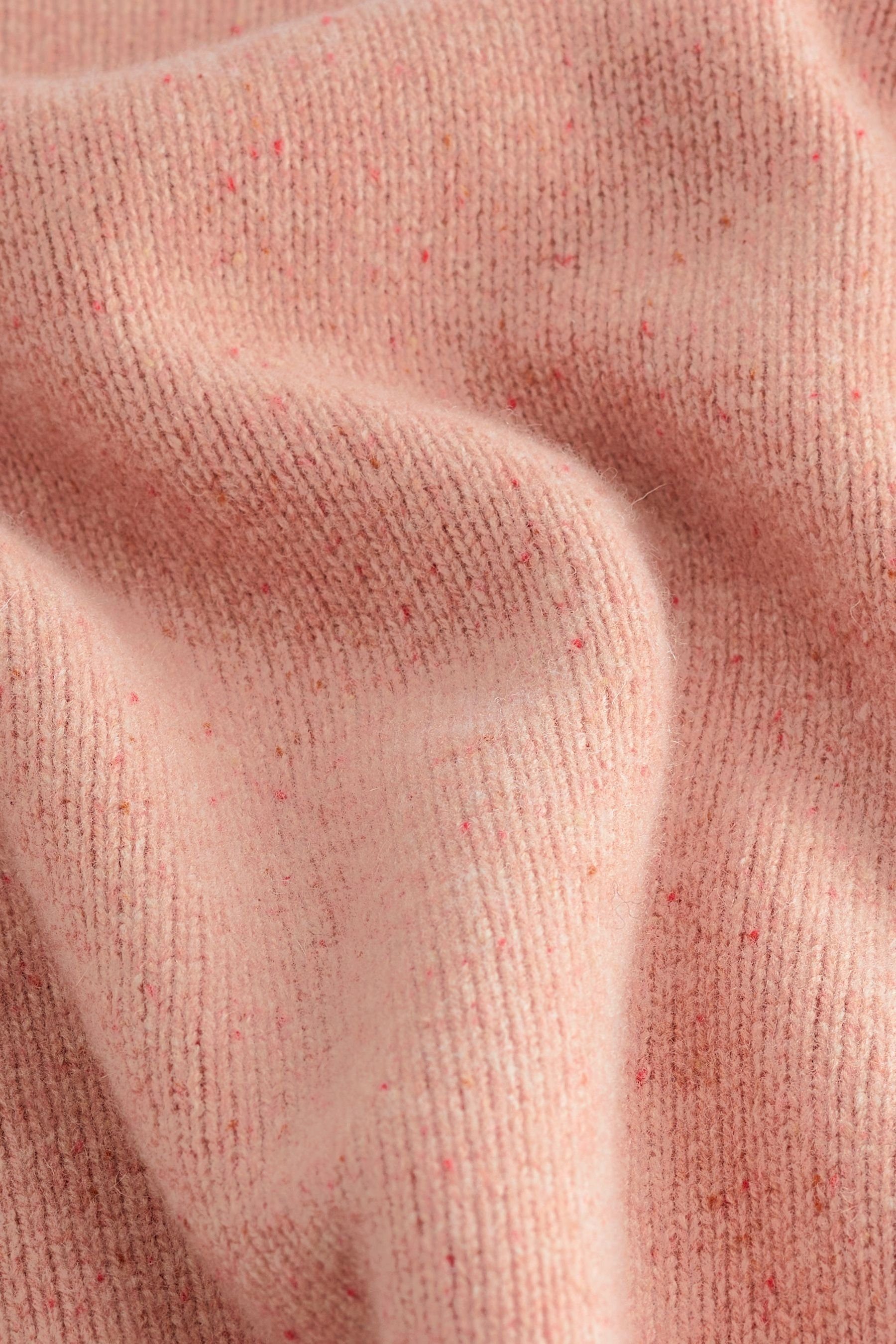 (1-tlg) Next Rundhalspullover Pink Blush aus Wolle 100 % Premium-Pullover Noppengarn