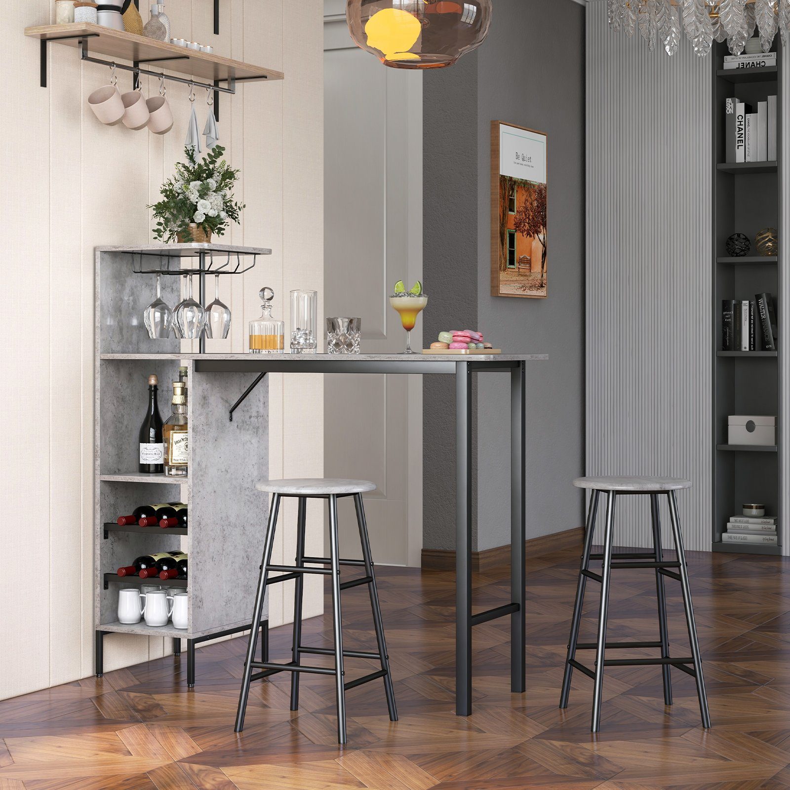 COSTWAY Bartisch (3 TLG. mit Hockern), günstig online kaufen