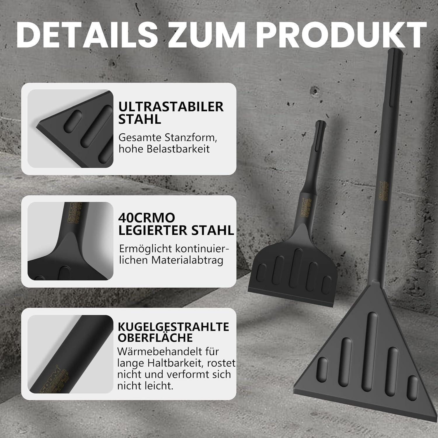 LuxusKollektion Meißel-Set Spachtelmeißel-Set 2-tlg. Bodenbelag Stein Farbe