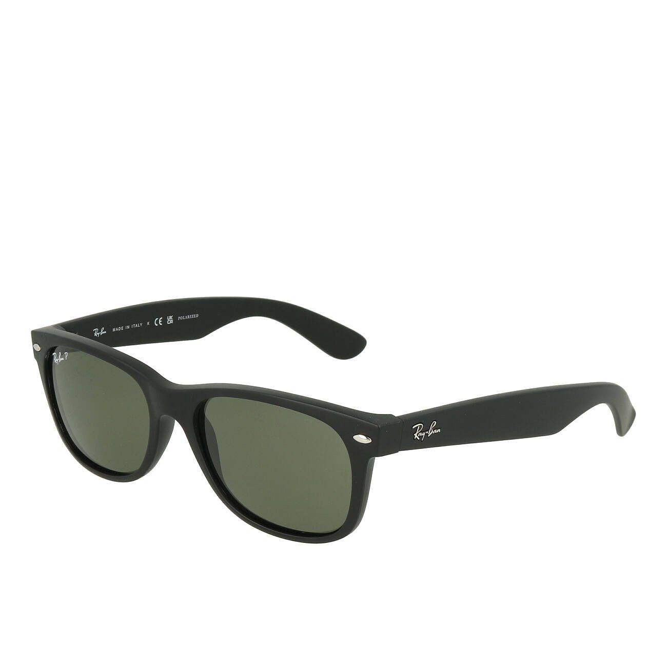 Ray-Ban Sonnenbrille Ray-Ban New Wayfarer Rubber Black Polar Green Polarize günstig online kaufen